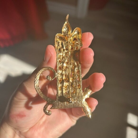 Vintage big 1980’s nostalgia Colourful Candle Brooch 🕯️ - Picture 5 of 6